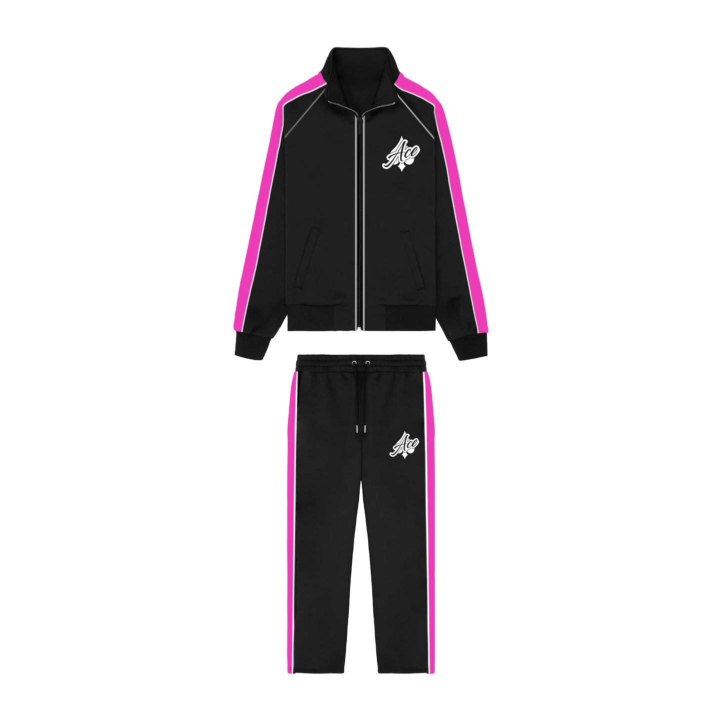 Track set black & pink stripe
