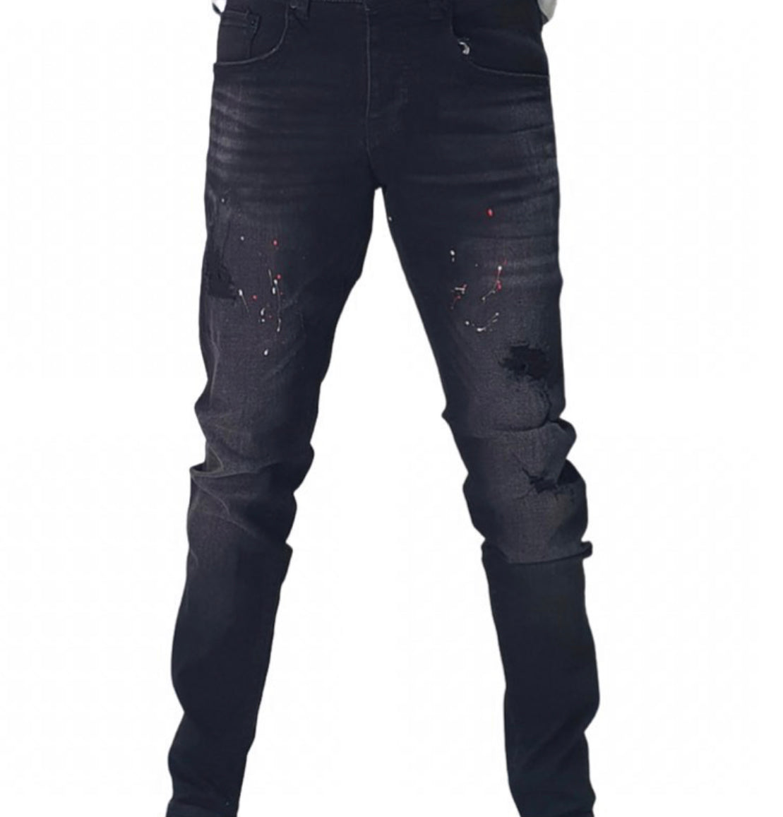 Black Paint splatter jeans